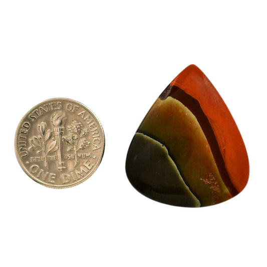 Polygram Jasper 24.35x27.85x5.5 mm Pear Shape Polished Gemstone LS20-05679