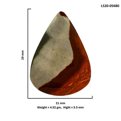 Polygram Jasper 21x29x5.5 mm Pear Shape Polished Gemstone LS20-05680