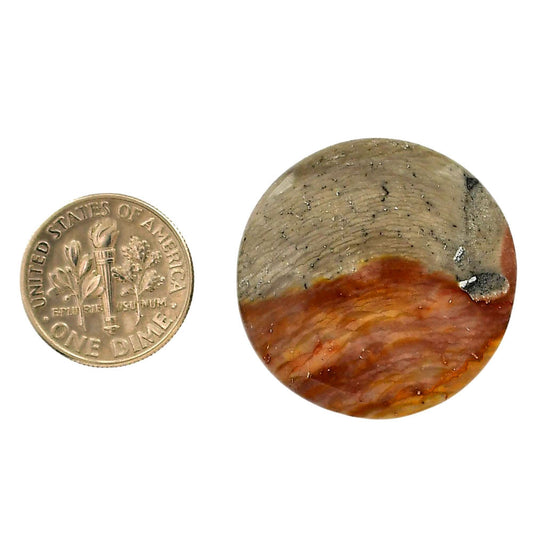 Polygram Jasper 28.6x28.6x5.5 mm Round Shape Polished Gemstone LS20-05683