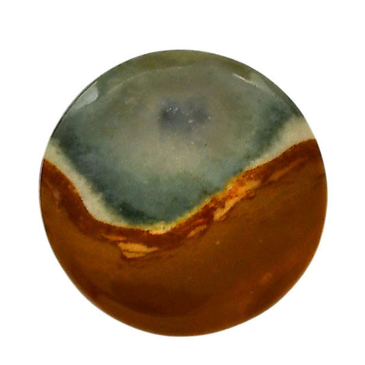 Polygram Jasper 26x26x5 mm Round Shape Polished Gemstone LS20-05687