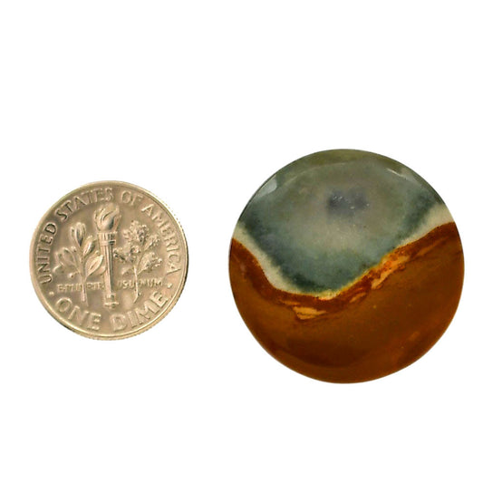Polygram Jasper 26x26x5 mm Round Shape Polished Gemstone LS20-05687
