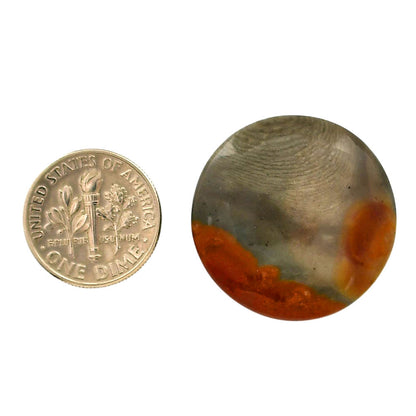 Polygram Jasper 26.3x26.3x6 mm Round Shape Polished Gemstone LS20-05688