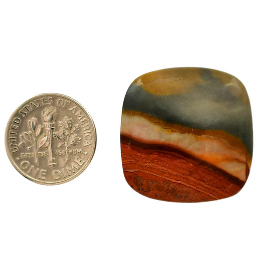Polygram Jasper 25.6x26.1x5.5 mm Cushion Shape Polished Gemstone LS20-05689