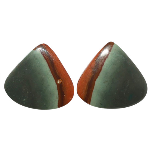 Polygram Jasper Pair 20.3x21.5x4 mm Heart Shape Polished Gemstone LS20-07460