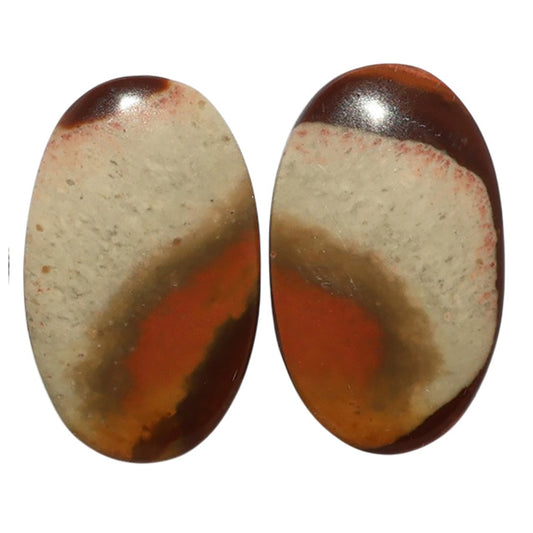 Polygram Jasper Pair 13.9x22.9x4.5 mm Oval Shape Polished Gemstone LS20-07461