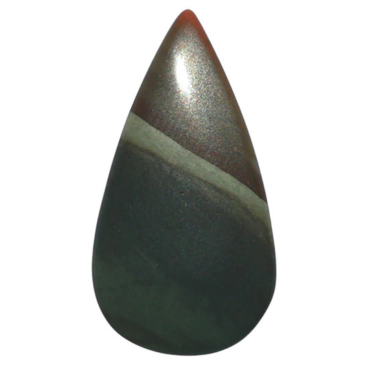 Polygram Jasper 14.2x26.75x4 mm Pear Shape Polished Gemstone LS20-08049