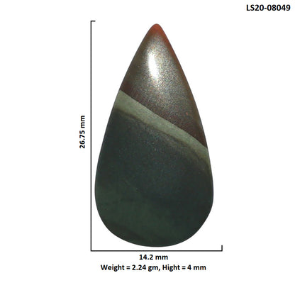 Polygram Jasper 14.2x26.75x4 mm Pear Shape Polished Gemstone LS20-08049