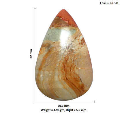 Polygram Jasper 20.3x32x5.5 mm Pear Shape Polished Gemstone LS20-08050
