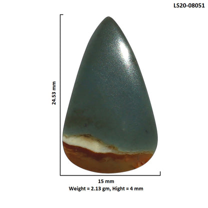 Polygram Jasper 15x24.53x4 mm Pear Shape Polished Gemstone LS20-08051