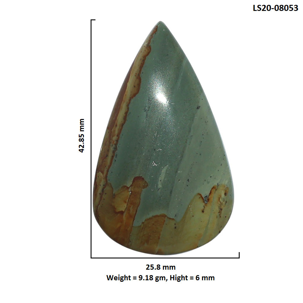 Polygram Jasper 25.8x42.85x6 mm Pear Shape Polished Gemstone LS20-08053