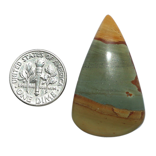 Polygram Jasper 22.75x38x6 mm Pear Shape Polished Gemstone LS20-08055