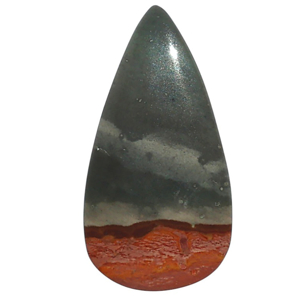 Polygram Jasper 13.5x25.85x3.3 mm Pear Shape Polished Gemstone LS20-08056