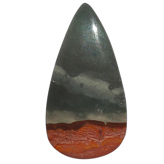 Polygram Jasper 13.5x25.85x3.3 mm Pear Shape Polished Gemstone LS20-08056