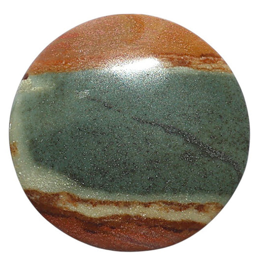 Polygram Jasper 32.3x32.3x5 mm Round Shape Polished Gemstone LS20-08058