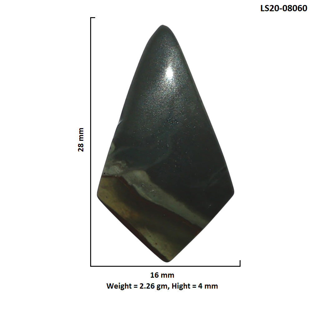 Polygram Jasper 16x28x4 mm Fancy Shape Polished Gemstone LS20-08060