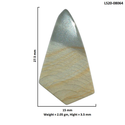 Polygram Jasper 15x27.5x3.5 mm Fancy Shape Polished Gemstone LS20-08064