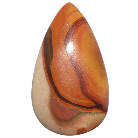 Polygram Jasper 19.5x33.5x6 mm Pear Shape Polished Gemstone LS20-08070