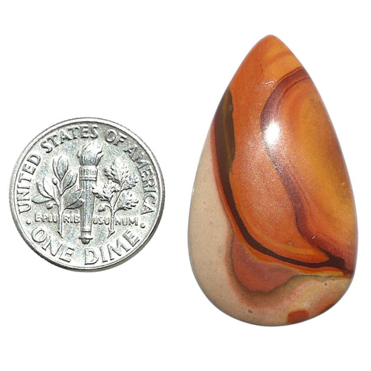 Polygram Jasper 19.5x33.5x6 mm Pear Shape Polished Gemstone LS20-08070