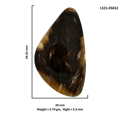 Bat Cave Jasper 20x34.55x5.3 mm Fancy Shape Polished Gemstone LS21-05652