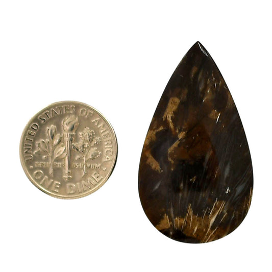 Bat Cave Jasper 20.85x36.35x5.5 mm Pear Shape Polished Gemstone LS21-05656