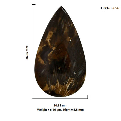 Bat Cave Jasper 20.85x36.35x5.5 mm Pear Shape Polished Gemstone LS21-05656