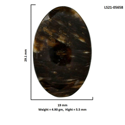 Bat Cave Jasper 19x29.1x5.5 mm Oval Shape Polished Gemstone LS21-05658