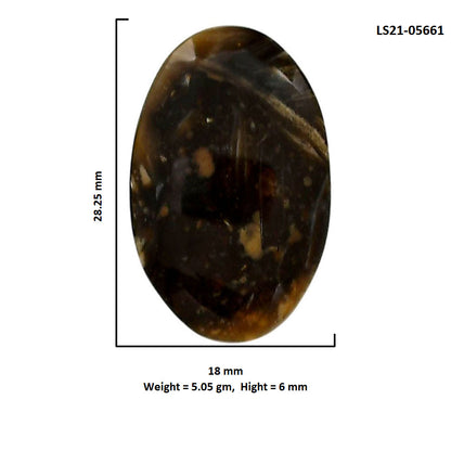 Bat Cave Jasper 18x28.25x6 mm Oval Shape Polished Gemstone LS21-05661