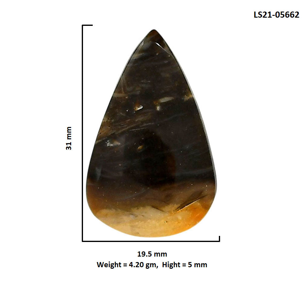 Bat Cave Jasper 19.5x31x5 mm Pear Shape Polished Gemstone LS21-05662
