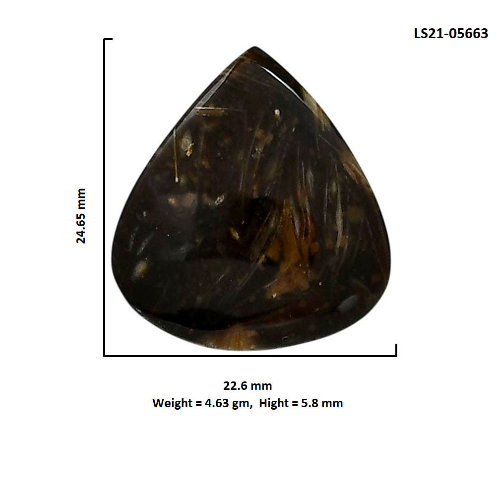 Bat Cave Jasper 22.6x24.65x5.8 mm Heart Shape Polished Gemstone LS21-05663