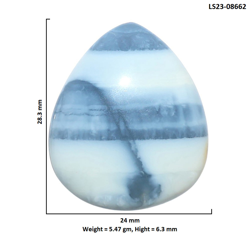 Owyhee Opal 24x28.3x6.3 mm Heart Shape Polished Gemstone LS23-08662