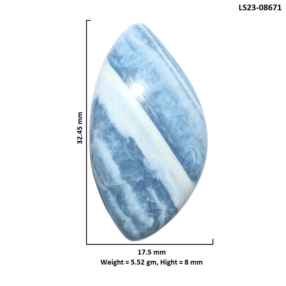 Owyhee Opal 17.5x32.45x8 mm Fancy Shape Polished Gemstone LS23-08671