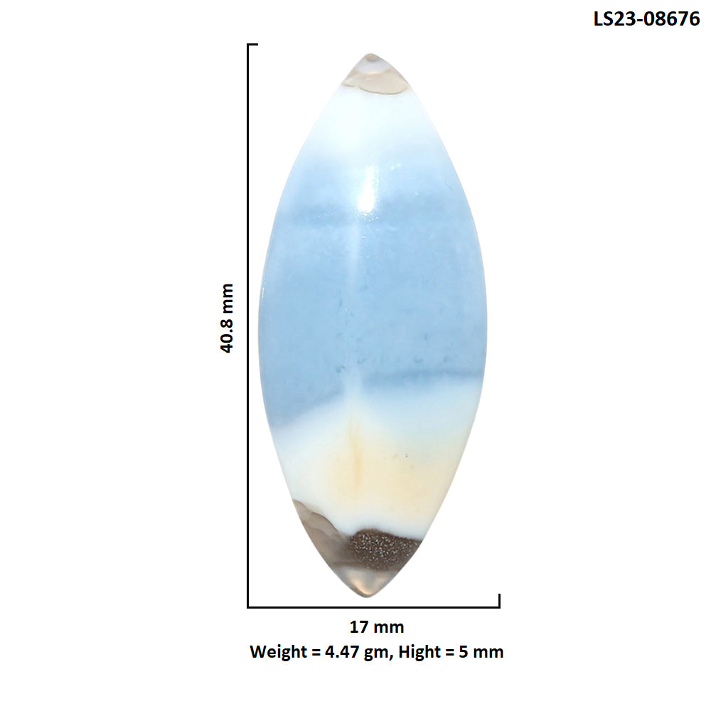 Owyhee Opal 17x40.8x5 mm Marquise Shape Polished Gemstone LS23-08676