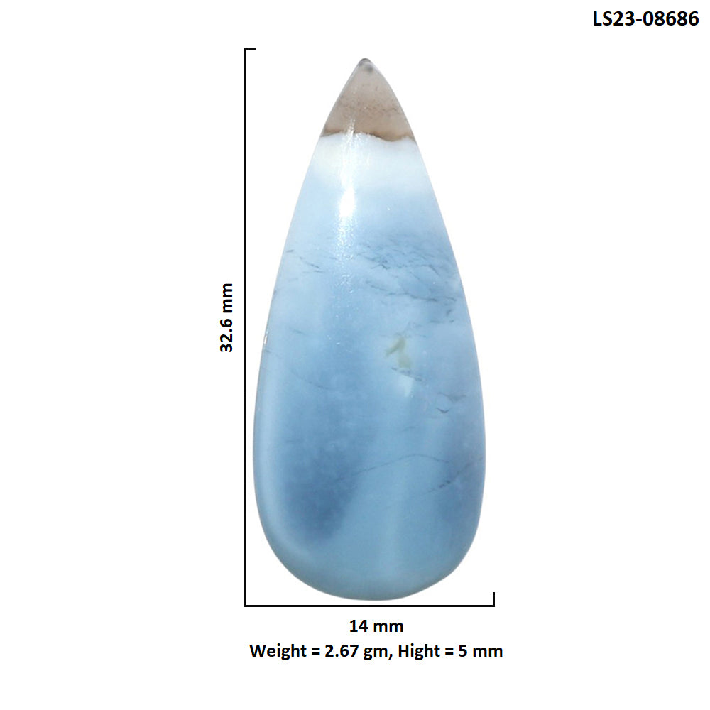 Owyhee Opal 14x32.6x5 mm Pear Shape Polished Gemstone LS23-08686