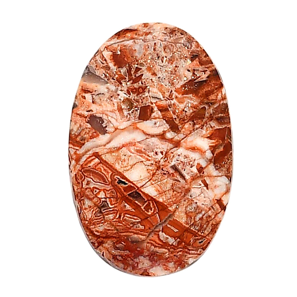 Rosetta Picture Jasper 19x29.25x5.5 mm Oval Shape Polished Gemstone LS24-05923
