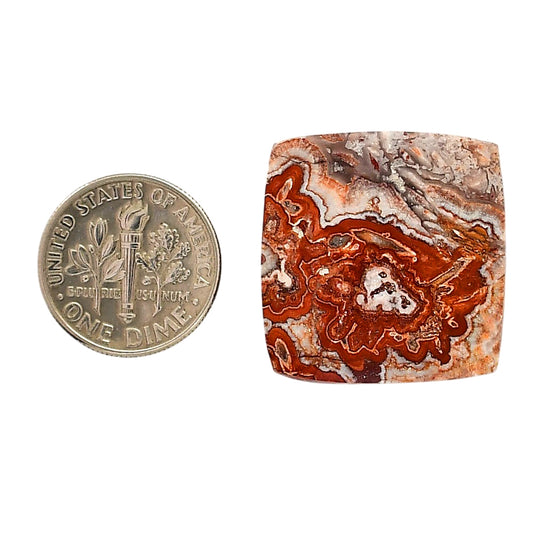 Rosetta Picture Jasper 23.6x24.25x5 mm Baguette Shape Polished Gemstone LS24-05925
