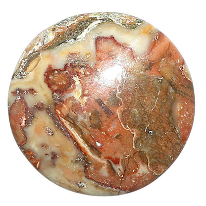 Rosetta Picture Jasper 27.5x27.5x6.5 mm Round Shape Polished Gemstone LS24-08109