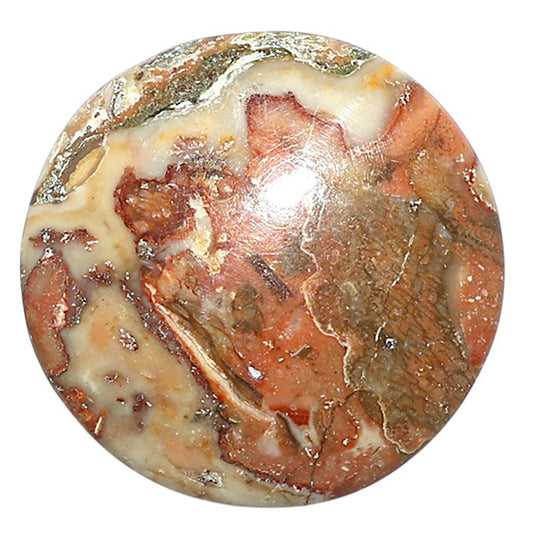 Rosetta Picture Jasper 27.5x27.5x6.5 mm Round Shape Polished Gemstone LS24-08109