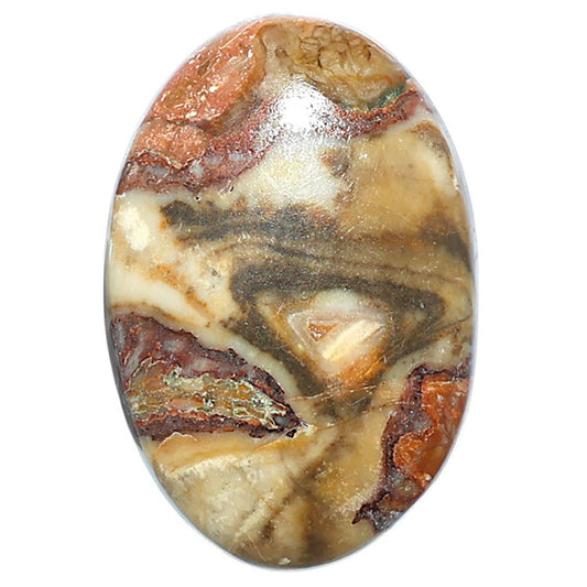 Rosetta Picture Jasper 21.25x31.6x6 mm Oval Shape Polished Gemstone LS24-08115