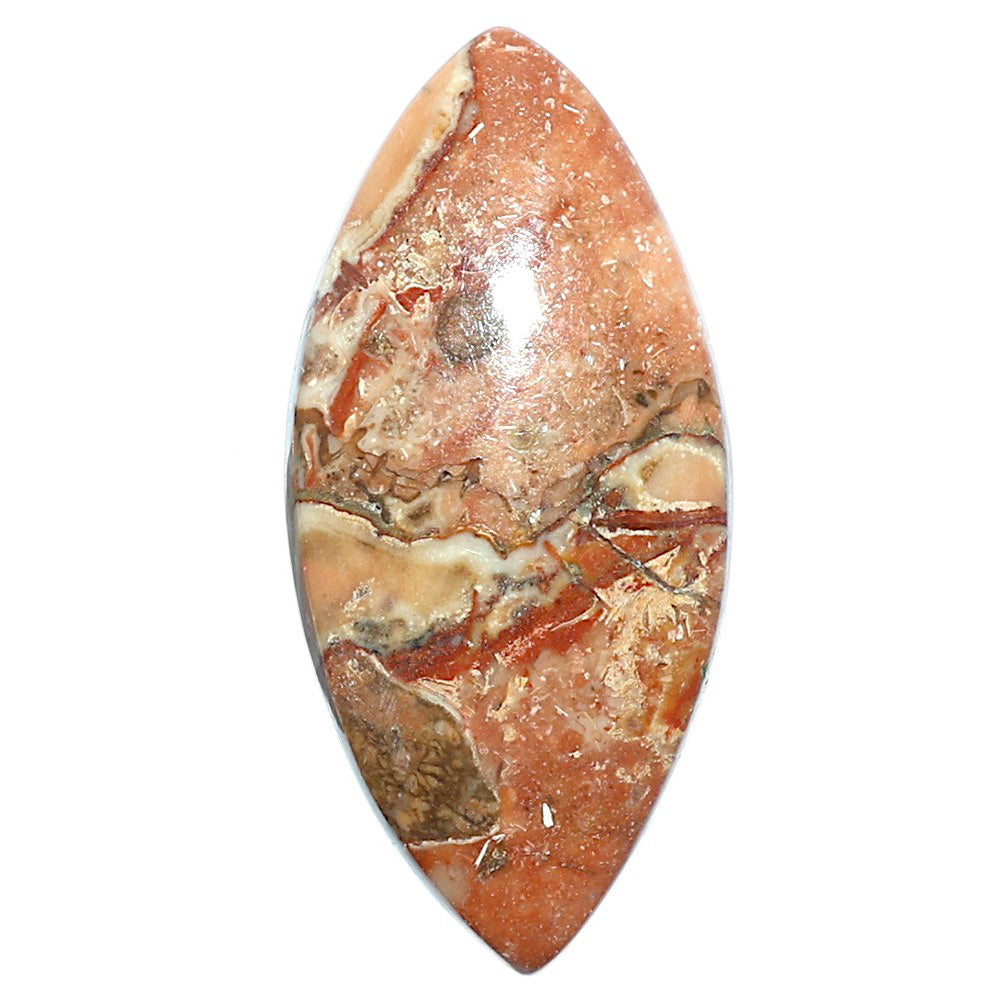 Rosetta Picture Jasper 18.5x39.15x6 mm Marquise Shape Polished Gemstone LS24-08117