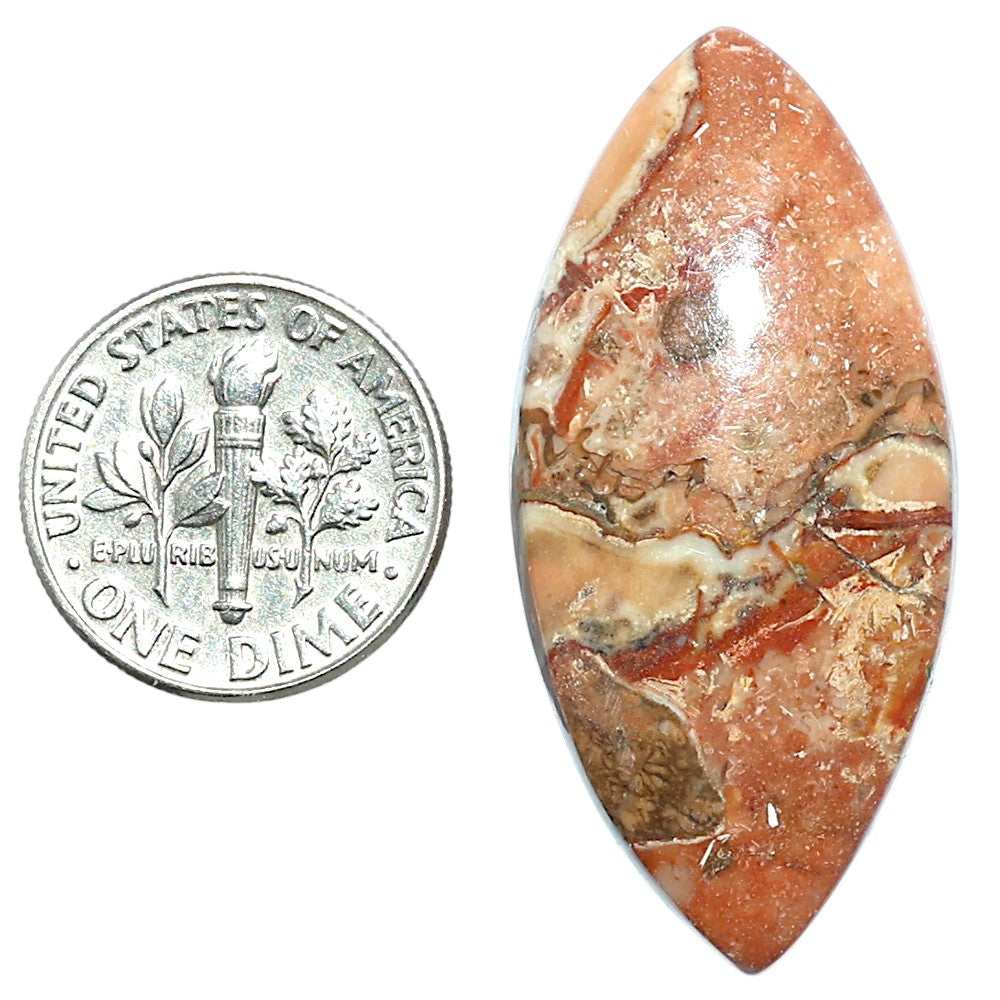 Rosetta Picture Jasper 18.5x39.15x6 mm Marquise Shape Polished Gemstone LS24-08117