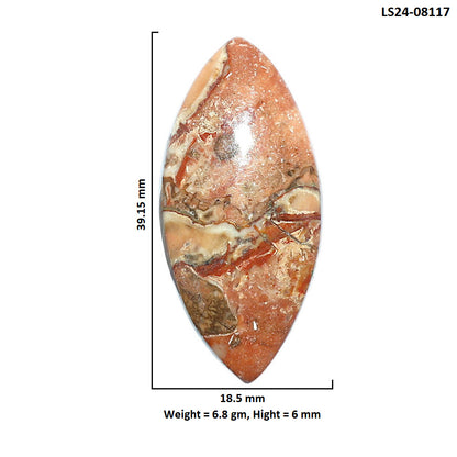 Rosetta Picture Jasper 18.5x39.15x6 mm Marquise Shape Polished Gemstone LS24-08117