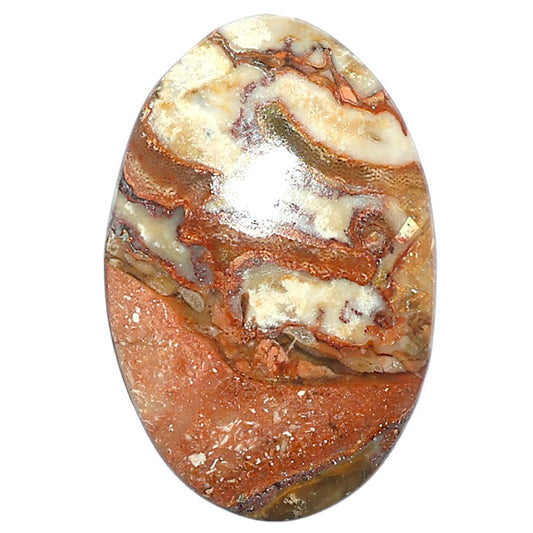 Rosetta Picture Jasper 21.8x33.25x6 mm Oval Shape Polished Gemstone LS24-08123