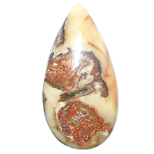 Rosetta Picture Jasper 14.2x27.35x5 mm Pear Shape Polished Gemstone LS24-08124