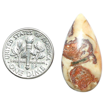 Rosetta Picture Jasper 14.2x27.35x5 mm Pear Shape Polished Gemstone LS24-08124