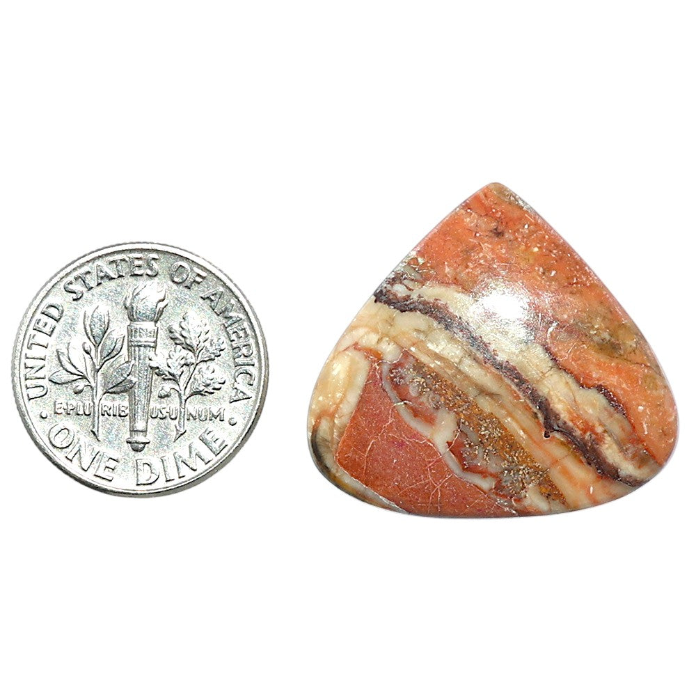 Rosetta Picture Jasper 23.4x25.8x5.5 mm Heart Shape Polished Gemstone LS24-08127