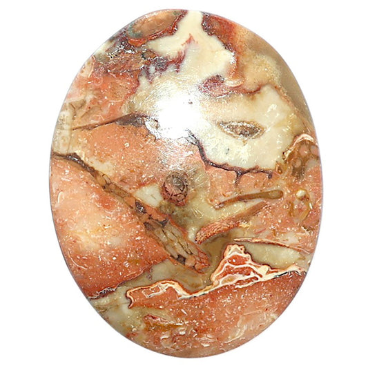 Rosetta Picture Jasper 26.15x33.35x6.2 mm Oval Shape Polished Gemstone LS24-08129