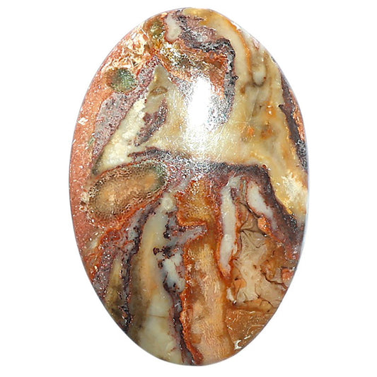 Rosetta Picture Jasper 22.9x33.9x6 mm Oval Shape Polished Gemstone LS24-08132