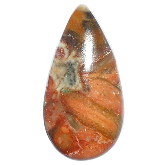 Rosetta Picture Jasper 14.2x27.5x5.5 mm Pear Shape Polished Gemstone LS24-08135