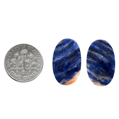 Sodalite Pair 13x21.35x4 mm Oval Shape Polished Gemstone LS26-04365