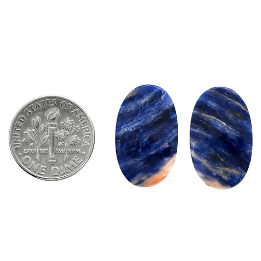 Sodalite Pair 13x21.35x4 mm Oval Shape Polished Gemstone LS26-04365